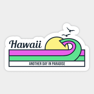 hawaiian waves Sticker